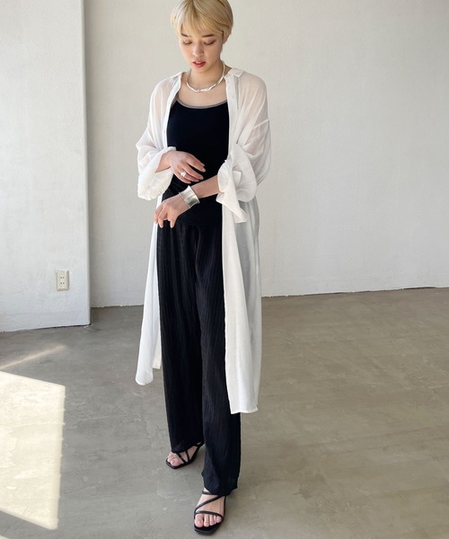 Shelly island(シェリーアイランド)の「シャーリングシアーイージーパンツ(その他パンツ・レディース・ホワイト/ブラック/パープル・FREE/M)」の20枚目の写真