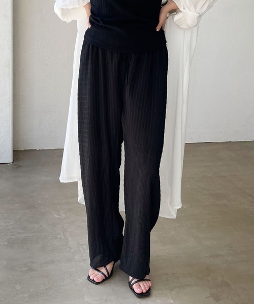 Shelly island(シェリーアイランド)の「シャーリングシアーイージーパンツ(その他パンツ・レディース・ホワイト/ブラック/パープル・FREE/M)」の21枚目の写真