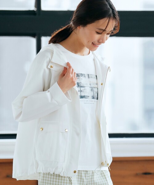 grove（グローブ）の「◇【はっ水・防花粉】Aラインマンパー（ブルゾン