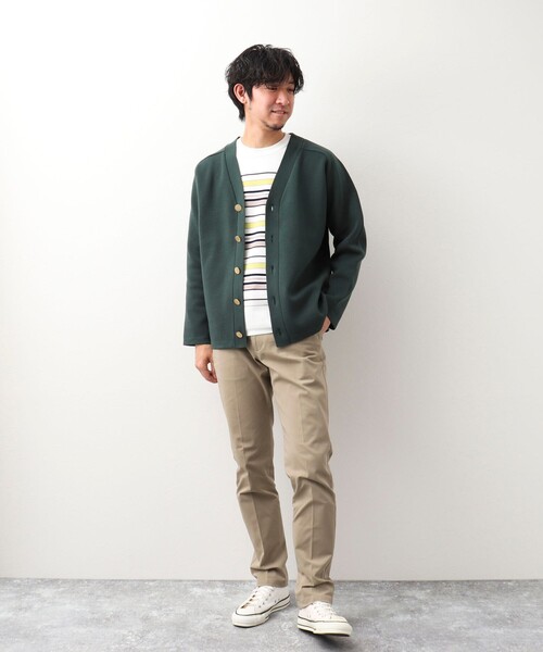 NOLLEY'S goodman（ノーリーズグッドマン）の「ミラノリブ金ボタンカーディガン (キレイめ着回し羽織アイテム）（カーディガン/ボレロ・メンズ・ブラック/グレー/グリーン・LARGE/MEDIUM）」の5枚目の写真