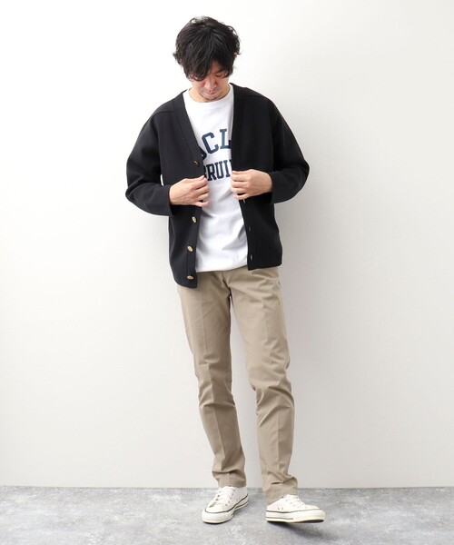 NOLLEY'S goodman（ノーリーズグッドマン）の「ミラノリブ金ボタンカーディガン (キレイめ着回し羽織アイテム）（カーディガン/ボレロ・メンズ・ブラック/グレー/グリーン・LARGE/MEDIUM）」の13枚目の写真