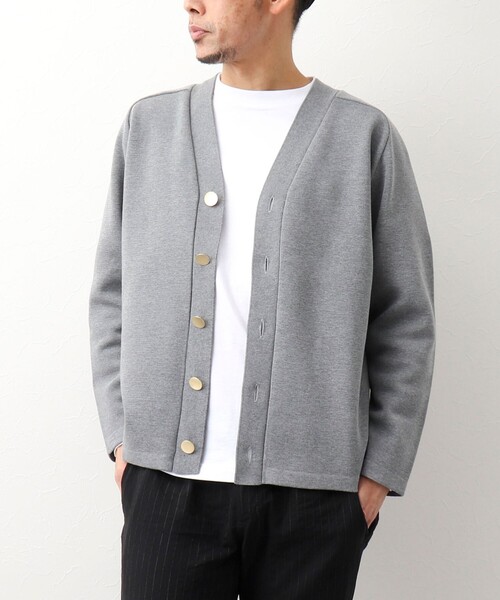 NOLLEY'S goodman（ノーリーズグッドマン）の「ミラノリブ金ボタンカーディガン (キレイめ着回し羽織アイテム）（カーディガン/ボレロ・メンズ・ブラック/グレー/グリーン・LARGE/MEDIUM）」の17枚目の写真