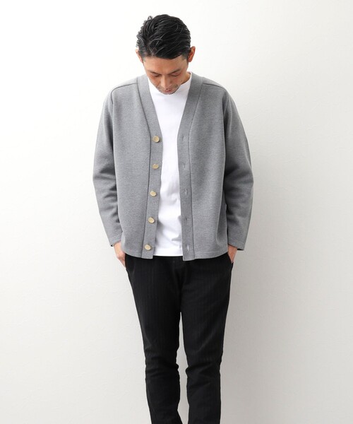 NOLLEY'S goodman（ノーリーズグッドマン）の「ミラノリブ金ボタンカーディガン (キレイめ着回し羽織アイテム）（カーディガン/ボレロ・メンズ・ブラック/グレー/グリーン・LARGE/MEDIUM）」の18枚目の写真