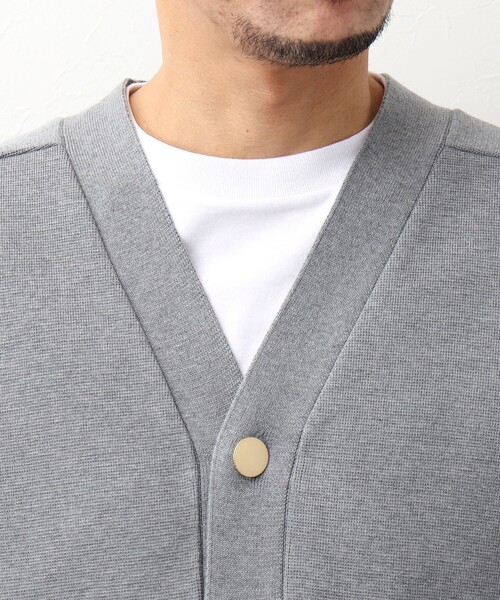 NOLLEY'S goodman（ノーリーズグッドマン）の「ミラノリブ金ボタンカーディガン (キレイめ着回し羽織アイテム）（カーディガン/ボレロ・メンズ・ブラック/グレー/グリーン・LARGE/MEDIUM）」の20枚目の写真