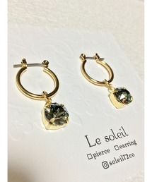 【Le soleil】スワロフスキー　　フープピアス(MA)