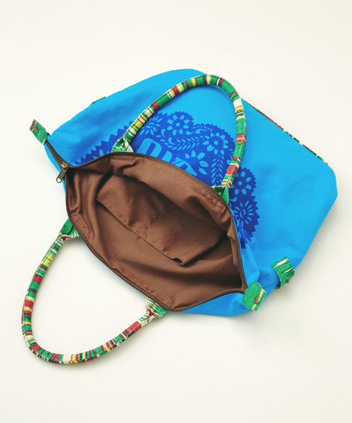 チャイハネ（チャイハネ）の「【チャイハネ】パペルピカド★BIGトートバッグ（トートバッグ・レディース・ピンク/ホワイト/オレンジ/イエロー/ブルー/レッド/ターコイズブルー・FREE）」の8枚目の写真