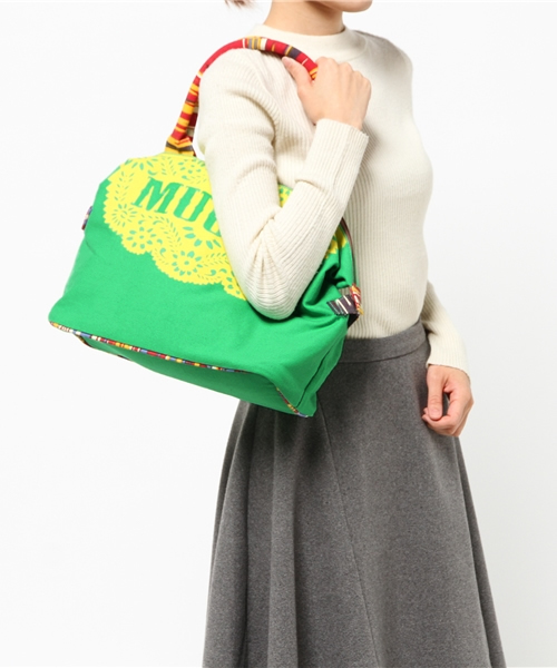 チャイハネ（チャイハネ）の「【チャイハネ】パペルピカド★BIGトートバッグ（トートバッグ・レディース・ピンク/ホワイト/オレンジ/イエロー/ブルー/レッド/ターコイズブルー・FREE）」の14枚目の写真