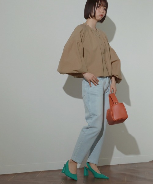 AULI（アウリィ）の「【低身長向けサイズ】スリムストレートデニムパンツ（デニムパンツ・レディース・ライトブルー/インディゴブルー/ブルー・S/XS/XXS）」の7枚目の写真