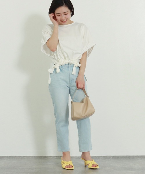 AULI（アウリィ）の「【低身長向けサイズ】スリムストレートデニムパンツ（デニムパンツ・レディース・ライトブルー/インディゴブルー/ブルー・S/XS/XXS）」の10枚目の写真