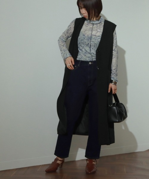 AULI（アウリィ）の「【低身長向けサイズ】スリムストレートデニムパンツ（デニムパンツ・レディース・ライトブルー/インディゴブルー/ブルー・S/XS/XXS）」の13枚目の写真