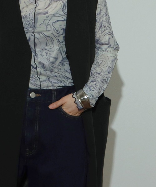 AULI（アウリィ）の「【低身長向けサイズ】スリムストレートデニムパンツ（デニムパンツ・レディース・ライトブルー/インディゴブルー/ブルー・S/XS/XXS）」の14枚目の写真