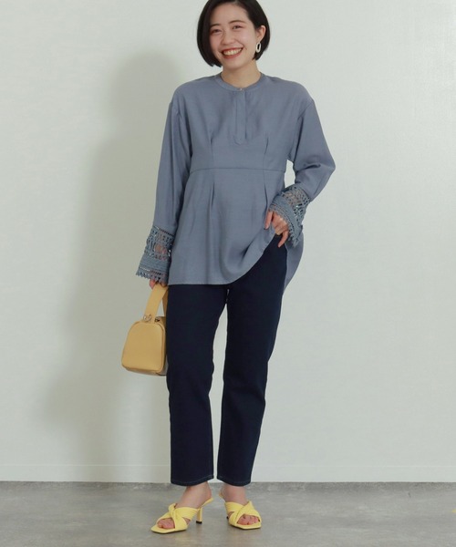 AULI（アウリィ）の「【低身長向けサイズ】スリムストレートデニムパンツ（デニムパンツ・レディース・ライトブルー/インディゴブルー/ブルー・S/XS/XXS）」の16枚目の写真