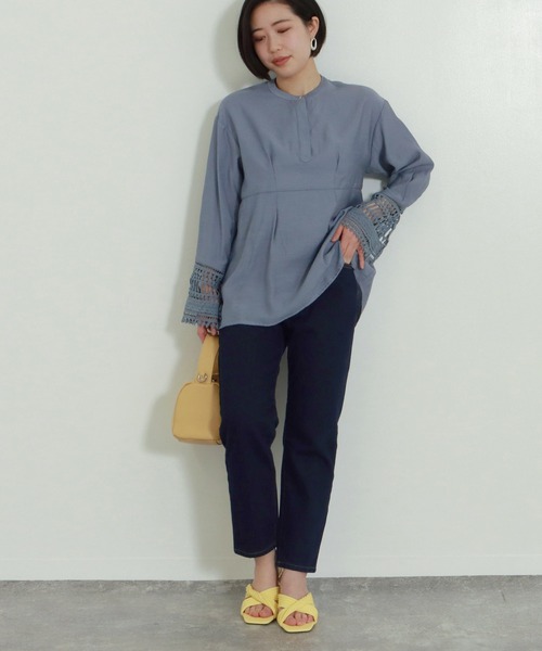 AULI（アウリィ）の「【低身長向けサイズ】スリムストレートデニムパンツ（デニムパンツ・レディース・ライトブルー/インディゴブルー/ブルー・S/XS/XXS）」の18枚目の写真