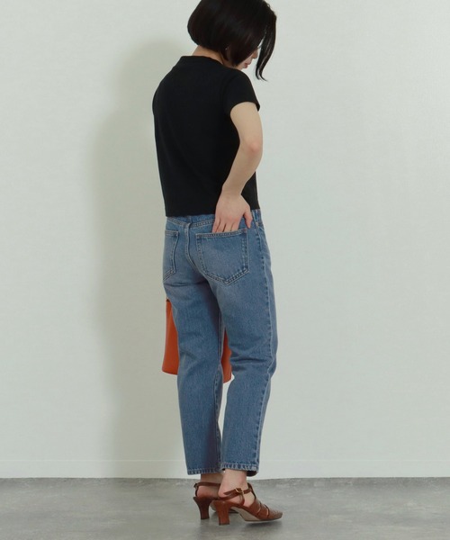 AULI（アウリィ）の「【低身長向けサイズ】スリムストレートデニムパンツ（デニムパンツ・レディース・ライトブルー/インディゴブルー/ブルー・S/XS/XXS）」の22枚目の写真