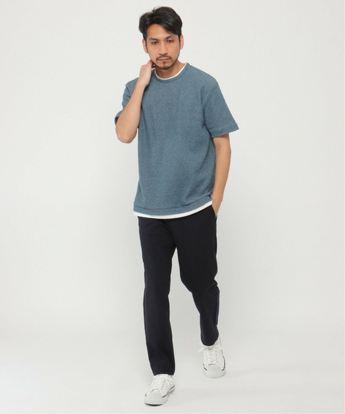 ikka（イッカ）の「ワッフルフェイクＴ（Tシャツ/カットソー・メンズ・ネイビー/グレー/ブルー/オリーブ・S/M/L/XL）」の21枚目の写真