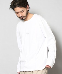BEYES/バックフォトプリント ロングスリーブ クルーネックTシャツ