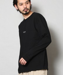 BEYES/バックフォトプリント ロングスリーブ クルーネックTシャツ