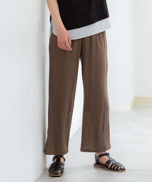 Honeys(ハニーズ)の「イージーストレートパンツ(その他パンツ・レディース・モカ/ブルーグレー/ベージュ/ブラック/オリーブ/ブラウン/パープル/ブルー/グリーン・M/LL/S/L)」の4枚目の写真