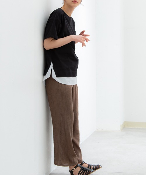 Honeys(ハニーズ)の「イージーストレートパンツ(その他パンツ・レディース・モカ/ブルーグレー/ベージュ/ブラック/オリーブ/ブラウン/パープル/ブルー/グリーン・M/LL/S/L)」の19枚目の写真