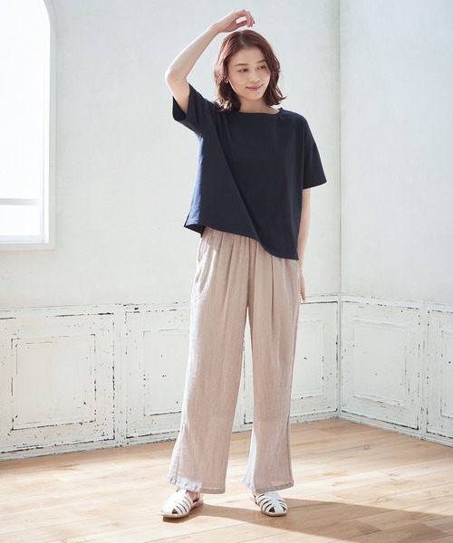 Honeys(ハニーズ)の「イージーストレートパンツ(その他パンツ・レディース・モカ/ブルーグレー/ベージュ/ブラック/オリーブ/ブラウン/パープル/ブルー/グリーン・M/LL/S/L)」の22枚目の写真