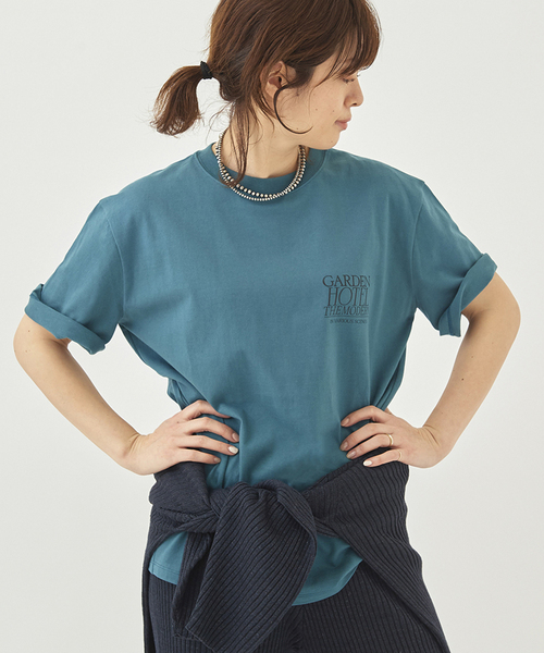 plage(プラージュ)の「modern graphic Tシャツ◆(Tシャツ/カットソー・レディース・ホワイト/ベージュ/ライトグリーン・FREE)」の3枚目の写真