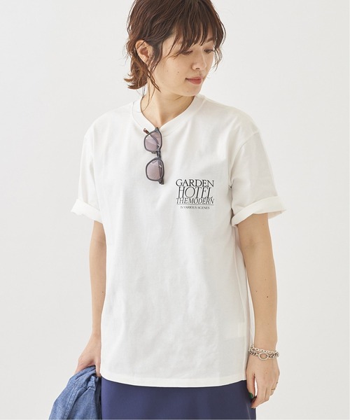 plage(プラージュ)の「modern graphic Tシャツ◆(Tシャツ/カットソー・レディース・ホワイト/ベージュ/ライトグリーン・FREE)」の6枚目の写真