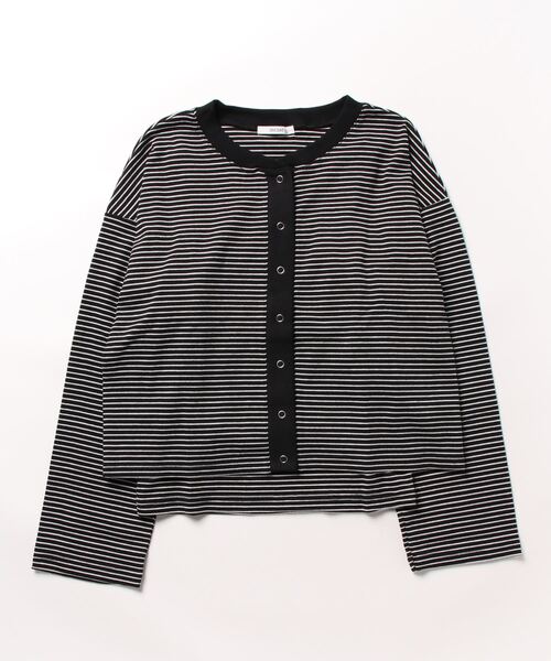 DISCOAT（ディスコート）の「WEB限定リブボーダーキャミアンサンブル（ニット/セーター・レディース・ブラック/グリーン/ネイビー/ブラック系その他・FREE）」の3枚目の写真