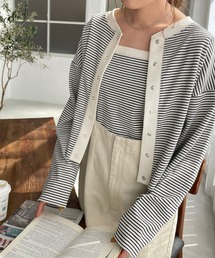 DISCOAT | リブボーダーキャミアンサンブル(ニット/セーター)