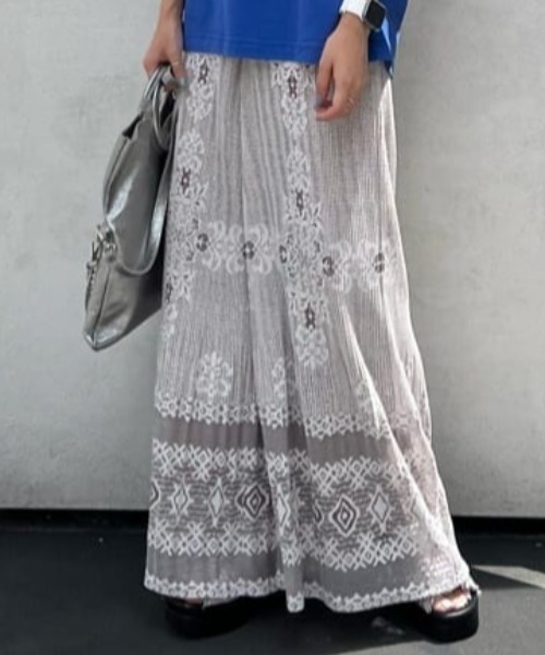 mag.by c（マグバイシー）の「(mag.by c)レースプリーツパンツ（その他パンツ・レディース・ブラウン/ピンク・ONE SIZE）」の2枚目の写真