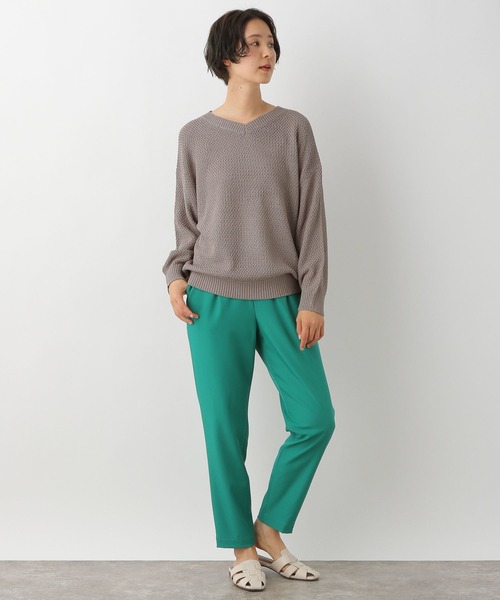 LEPSIM（レプシィム）の「5ゲージカノコアミプルオーバー　270024（ニット/セーター・レディース・オフホワイト/イエロー/モカ・FREE）」の4枚目の写真