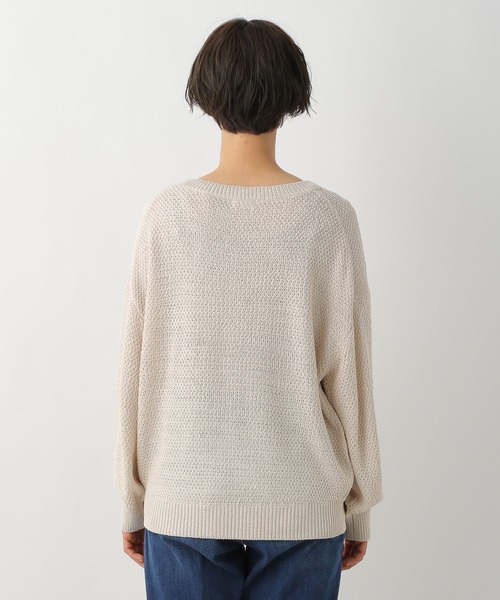 LEPSIM（レプシィム）の「5ゲージカノコアミプルオーバー　270024（ニット/セーター・レディース・オフホワイト/イエロー/モカ・FREE）」の8枚目の写真