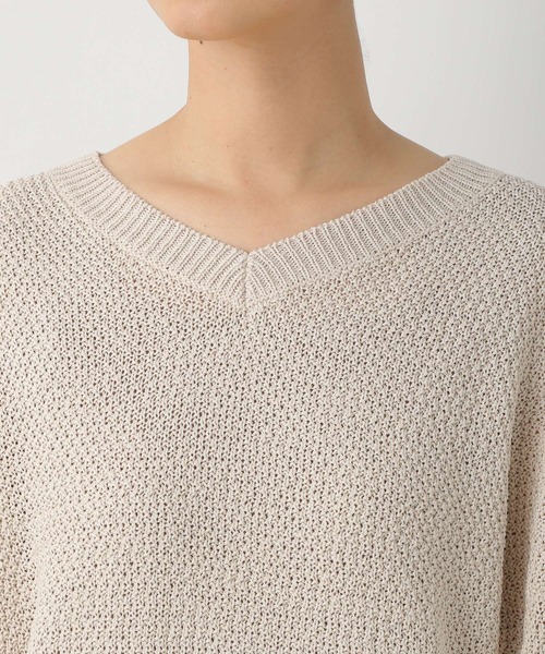 LEPSIM（レプシィム）の「5ゲージカノコアミプルオーバー　270024（ニット/セーター・レディース・オフホワイト/イエロー/モカ・FREE）」の9枚目の写真