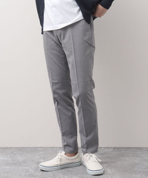 NOLLEY'S goodman（ノーリーズグッドマン）の「綿麻COOLMAX OX スリムフィット パンツ(オンオフ兼用着回しパンツ）（その他パンツ・メンズ・グレー/オレンジ/ベージュ/サックスブルー/ネイビー・LARGE/MEDIUM/SMALL/X-LARGE）」の2枚目の写真