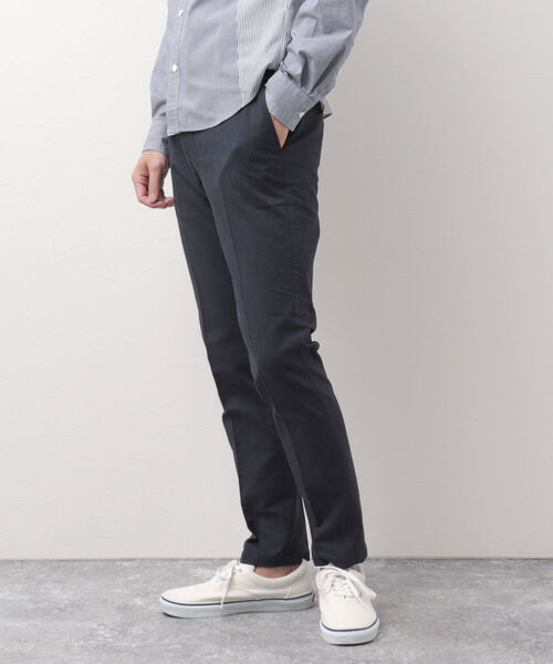 NOLLEY'S goodman（ノーリーズグッドマン）の「綿麻COOLMAX OX スリムフィット パンツ(オンオフ兼用着回しパンツ）（その他パンツ・メンズ・グレー/オレンジ/ベージュ/サックスブルー/ネイビー・LARGE/MEDIUM/SMALL/X-LARGE）」の12枚目の写真