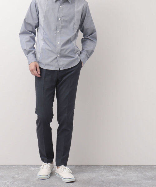 NOLLEY'S goodman（ノーリーズグッドマン）の「綿麻COOLMAX OX スリムフィット パンツ(オンオフ兼用着回しパンツ）（その他パンツ・メンズ・グレー/オレンジ/ベージュ/サックスブルー/ネイビー・LARGE/MEDIUM/SMALL/X-LARGE）」の13枚目の写真