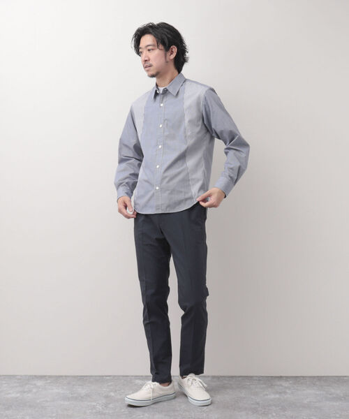 NOLLEY'S goodman（ノーリーズグッドマン）の「綿麻COOLMAX OX スリムフィット パンツ(オンオフ兼用着回しパンツ）（その他パンツ・メンズ・グレー/オレンジ/ベージュ/サックスブルー/ネイビー・LARGE/MEDIUM/SMALL/X-LARGE）」の14枚目の写真