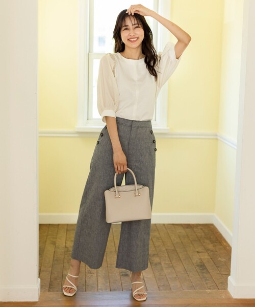 ANY SIS(エニィスィス)の「【洗える】シャンブレーマリン パンツ(その他パンツ・レディース・ネイビー系/ダルブルー系・1/2/3)」の3枚目の写真