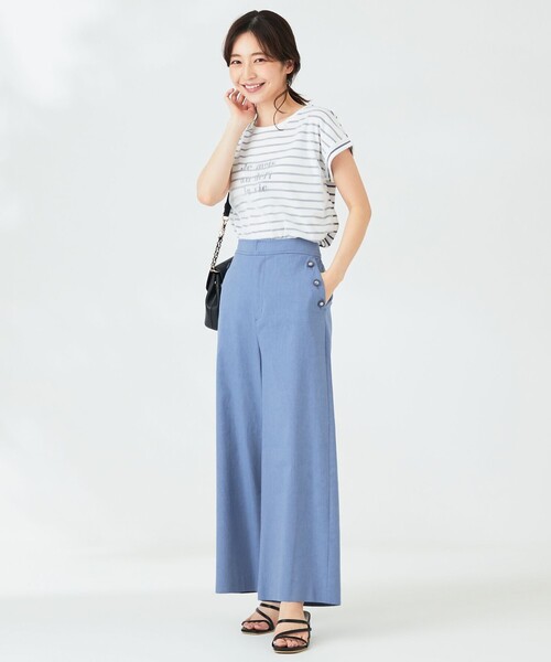 ANY SIS(エニィスィス)の「【洗える】シャンブレーマリン パンツ(その他パンツ・レディース・ネイビー系/ダルブルー系・1/2/3)」の5枚目の写真