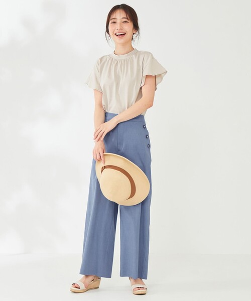 ANY SIS(エニィスィス)の「【洗える】シャンブレーマリン パンツ(その他パンツ・レディース・ネイビー系/ダルブルー系・1/2/3)」の6枚目の写真