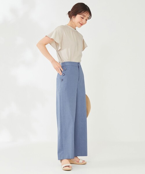 ANY SIS(エニィスィス)の「【洗える】シャンブレーマリン パンツ(その他パンツ・レディース・ネイビー系/ダルブルー系・1/2/3)」の7枚目の写真