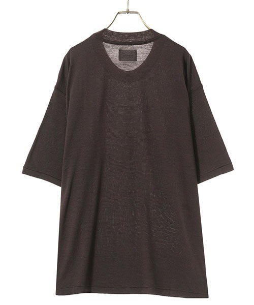 PORT BY ARK（ポートバイアーク）の「PORT BY ARK / ポートバイアーク：Wool SS T-shirt：PO11-T004[COR]（Tシャツ/カットソー・メンズ・チャコールグレー/ブラック/ブラウン・2/1）」の11枚目の写真