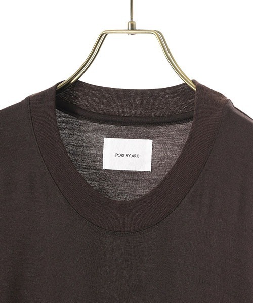 PORT BY ARK（ポートバイアーク）の「PORT BY ARK / ポートバイアーク：Wool SS T-shirt：PO11-T004[COR]（Tシャツ/カットソー・メンズ・チャコールグレー/ブラック/ブラウン・2/1）」の10枚目の写真