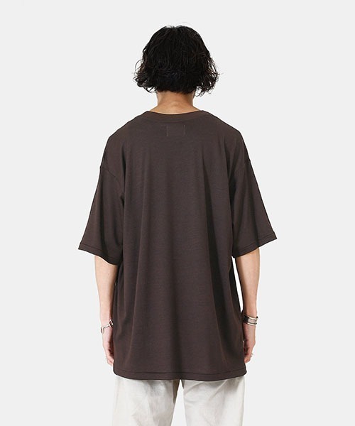 PORT BY ARK（ポートバイアーク）の「PORT BY ARK / ポートバイアーク：Wool SS T-shirt：PO11-T004[COR]（Tシャツ/カットソー・メンズ・チャコールグレー/ブラック/ブラウン・2/1）」の22枚目の写真
