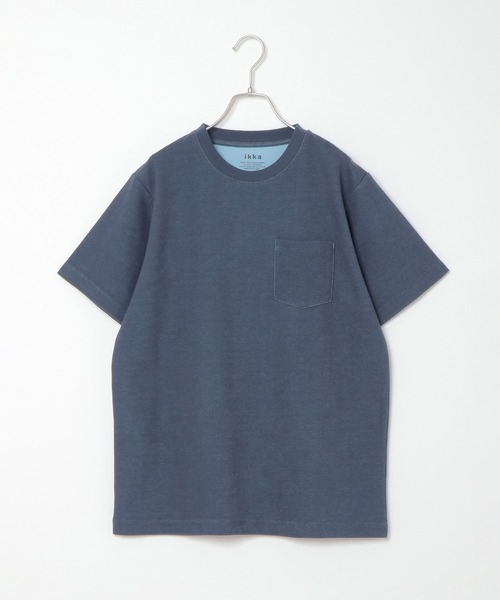 ikka(イッカ)の「ライトダンボールダブルフェイスTシャツ(Tシャツ/カットソー・メンズ・ホワイト/オレンジ/ネイビー/ブラック/グリーン/ベージュ・L/XL/M/S)」の6枚目の写真
