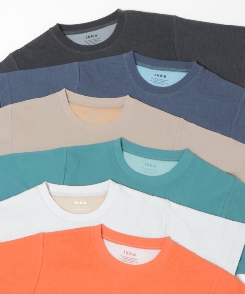 ikka(イッカ)の「ライトダンボールダブルフェイスTシャツ(Tシャツ/カットソー・メンズ・ホワイト/オレンジ/ネイビー/ブラック/グリーン/ベージュ・L/XL/M/S)」の13枚目の写真