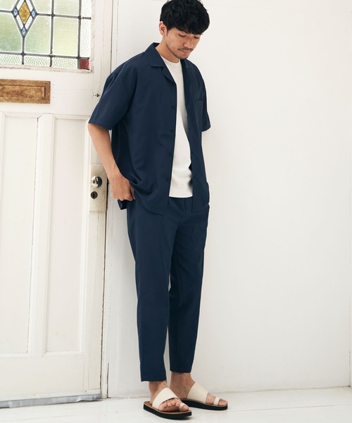 ikka(イッカ)の「ライトダンボールダブルフェイスTシャツ(Tシャツ/カットソー・メンズ・ホワイト/オレンジ/ネイビー/ブラック/グリーン/ベージュ・L/XL/M/S)」の16枚目の写真
