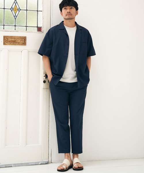 ikka(イッカ)の「ライトダンボールダブルフェイスTシャツ(Tシャツ/カットソー・メンズ・ホワイト/オレンジ/ネイビー/ブラック/グリーン/ベージュ・L/XL/M/S)」の17枚目の写真