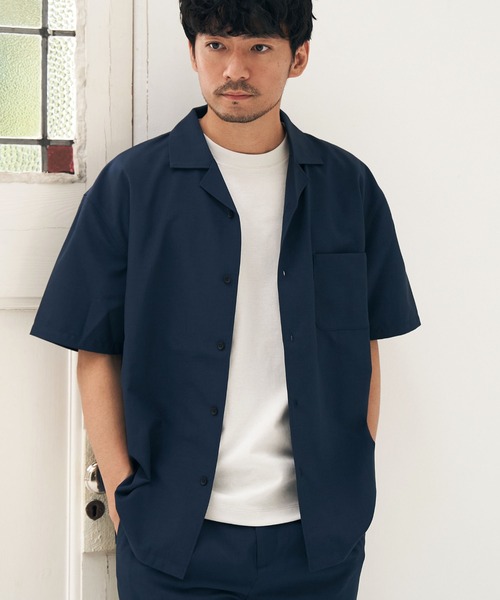ikka(イッカ)の「ライトダンボールダブルフェイスTシャツ(Tシャツ/カットソー・メンズ・ホワイト/オレンジ/ネイビー/ブラック/グリーン/ベージュ・L/XL/M/S)」の15枚目の写真