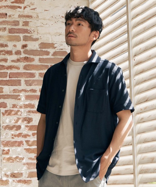ikka(イッカ)の「ライトダンボールダブルフェイスTシャツ(Tシャツ/カットソー・メンズ・ホワイト/オレンジ/ネイビー/ブラック/グリーン/ベージュ・L/XL/M/S)」の19枚目の写真