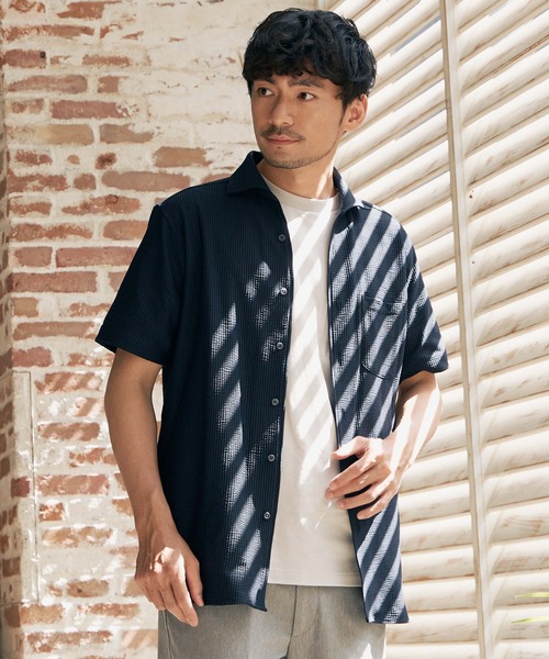 ikka(イッカ)の「ライトダンボールダブルフェイスTシャツ(Tシャツ/カットソー・メンズ・ホワイト/オレンジ/ネイビー/ブラック/グリーン/ベージュ・L/XL/M/S)」の18枚目の写真